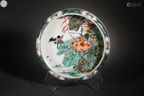 Ming Dynasty Colorful Flower Plate