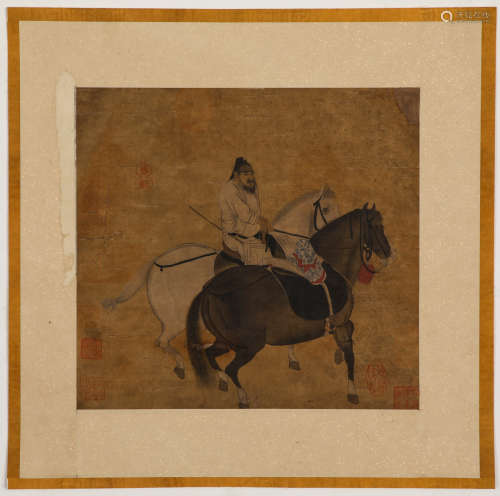 Chinese ink painting, horseback painting