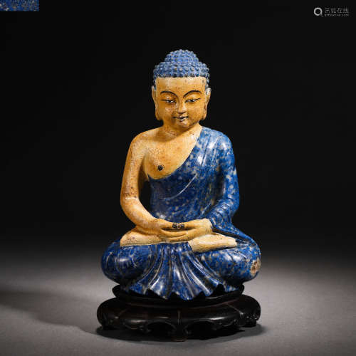 Qing Dynasty Lapis Lazuli Buddha Statue