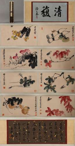 Chinese ink painting
Bai shi's Flower Insect Long Scroll