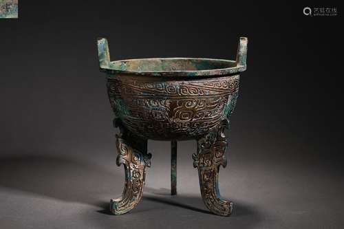 Han Dynasty Bronze Binaural furnace