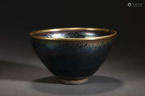 Ming Dynasty Blue Rabbit Tianmu Teacup Lamp