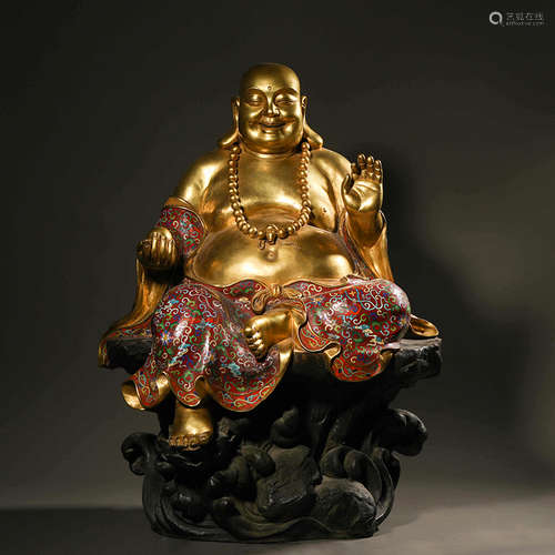 Qing Dynasty Cloisonne Maitreya Buddha