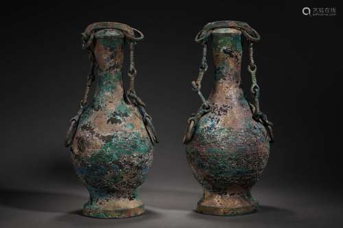 Han Dynasty Bronze Animal Pattern Jar