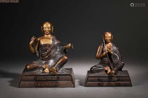 Qing Dynasty Bronze Statue of Venerable Ananda