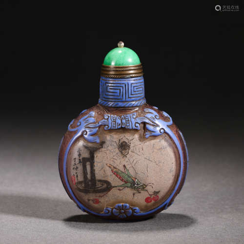 Qing Dynasty Colored Glass Snuff Bottle
