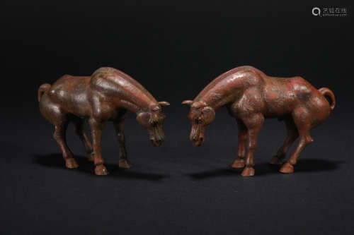 Han Dynasty Bronze Horse-shaped Ornaments