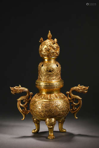 Qing Dynasty Gilt Aromatherapy Oven