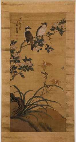 Chinese ink painting, Zhang Xiong
Flowers and birds