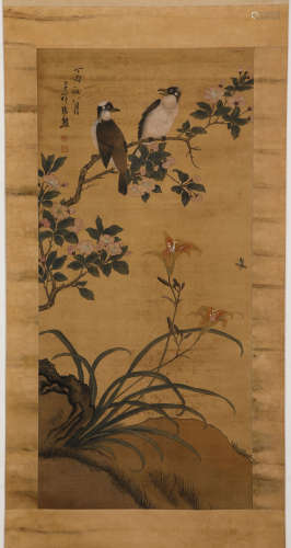 Chinese ink painting, Zhang Xiong
Flowers and birds