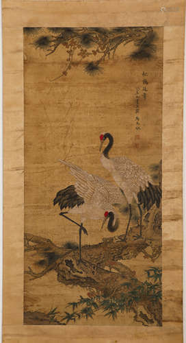 Chinese ink painting, Ma Yuanyu
Crane