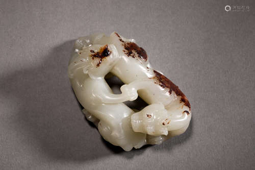 Han Dynasty Hetian jade beast