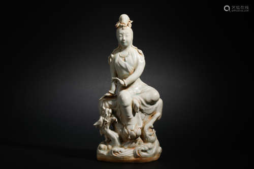 Song Dynasty Celadon Guanyin Buddha Statue