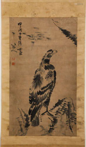 Chinese ink painting, ascending eagle