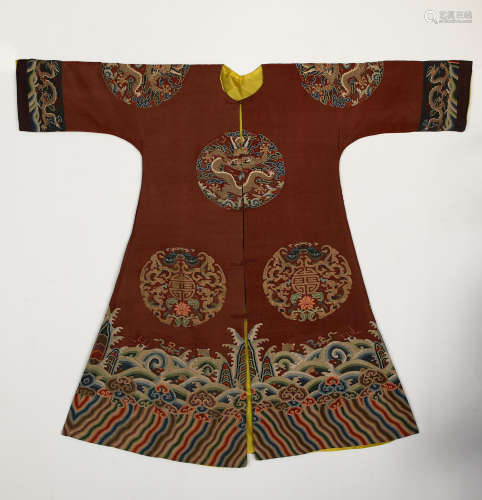 Qing Dynasty Kesi Dragon Robe