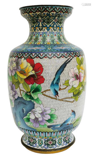 50年代  景泰藍花鳥瓶