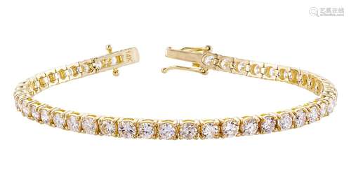 Alliance bracelet with diamonds