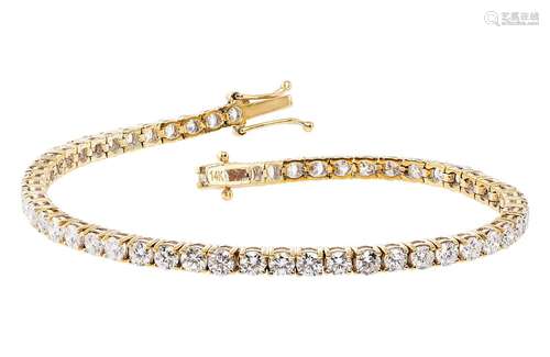 Rivière bracelet with diamonds