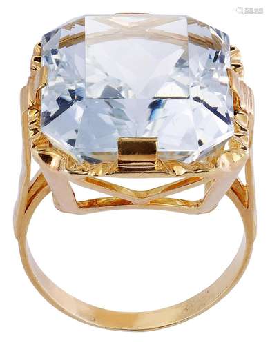 Belle Époque aquamarine ring