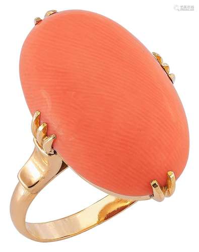 Vintage Midway coral ring