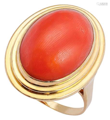 Ring with Moro coral