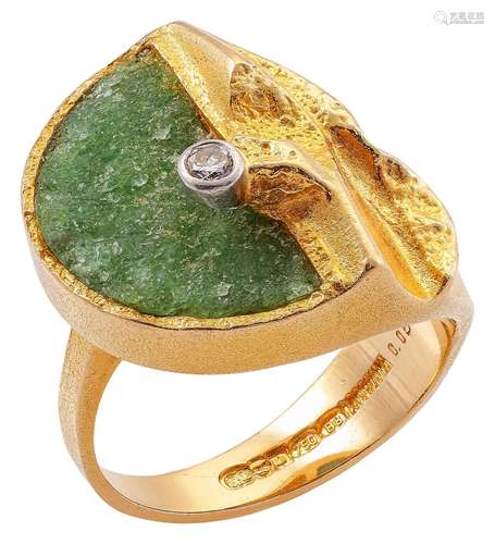 Lapponia Ring «Quebec» with zoisite and diamond