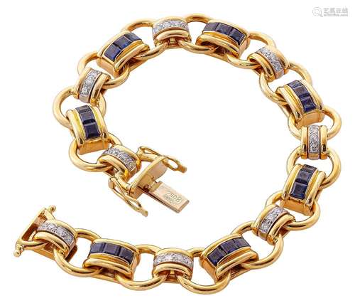 Wempe bracelet with sapphires and diamonds