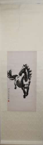 Modern Xu beihong's horse painting