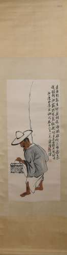 Modern Qi baishi's figure painting