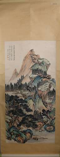 Modern Zhang daqian's landscape painting