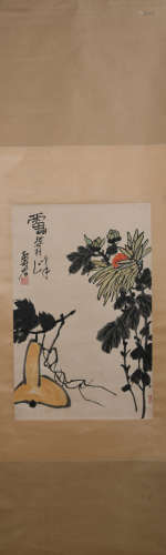 Modern Pan tianshou's flower painting
