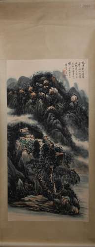 Modern Huang binhong's landscape painting