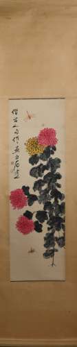 Modern Qi baishi's chrysanthemum painting