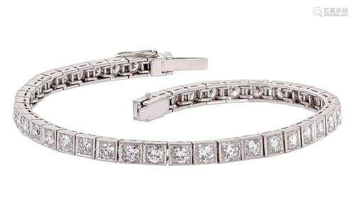 White gold eternity diamond bracelet