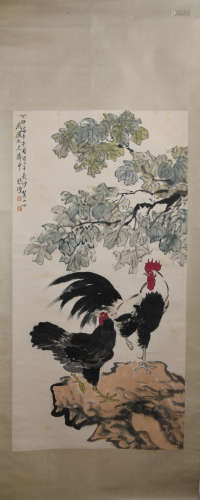 Modern Xu beihong's highly auspicious painting