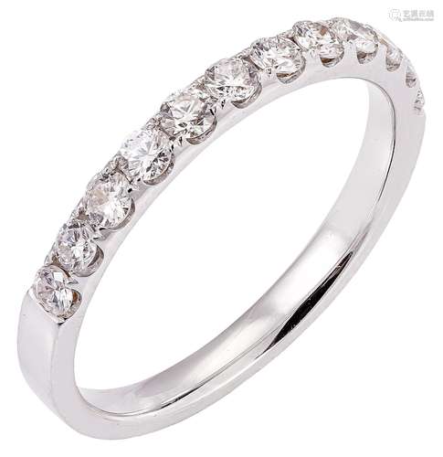 Half memory ring with diamonds