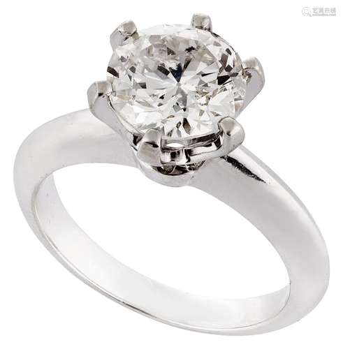 Solitaire diamond ring weighing over 2 carats