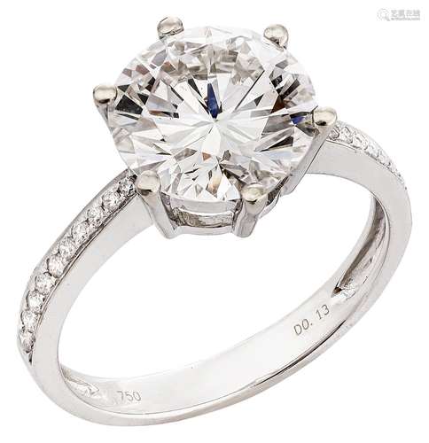 Solitaire diamond ring weighing almost 3 carats with diamond...