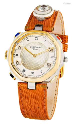 Gérald Genta bicolour gents' wristwatch «L'Open Go...