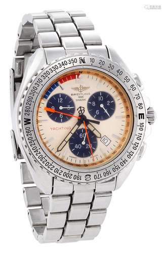 Breitling chronograph gents' wristwatch «Shark Yachting...