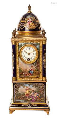 Historism tower clock with «fêtes galantes»