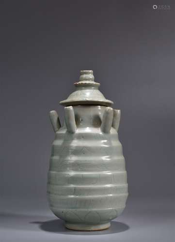 A Celadon Glaze Five-Spouts Vase