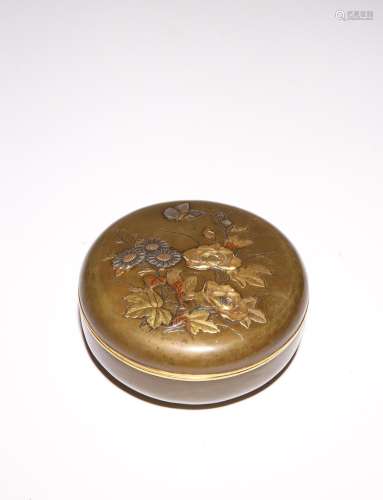 A JAPANESE MIXED METAL KOGO BY INOUE OF KYOTO MEIJI PERIOD, ...