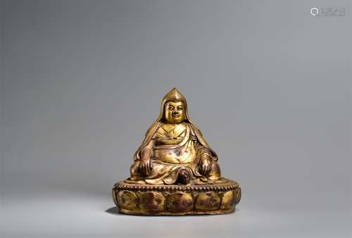 A Gilt Bronze Figure of Tsong-Kha-Pa