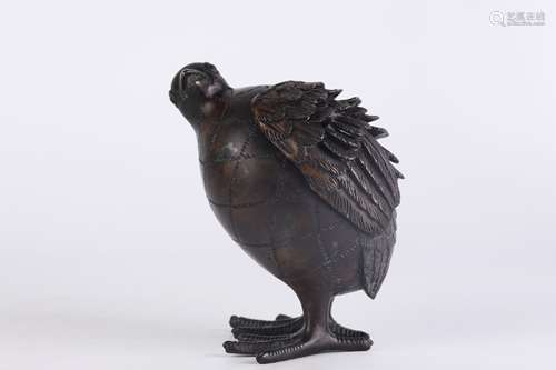 A Bronze Bird-Form Ornament