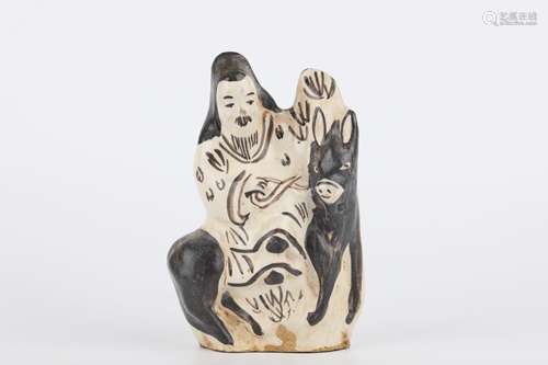 A Fuzhou Kiln Pottery Figure Ornament