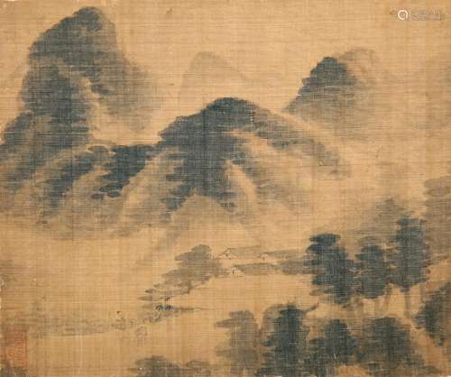 ANONYMOUS (MING DYNASTY) LANDSCAPE A Chinese painted album l...