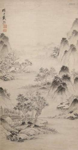 DAI XI (1801-1860) LANDSCAPE A Chinese scroll painting, ink ...