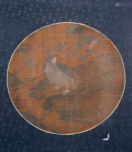 ANONYMOUS (19TH CENTURY) A QUAIL AND FLOWERS A Chinese paint...
