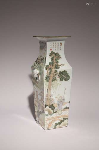 A CHINESE QIANJIANG SCHOOL ENAMELLED VASE LATE QING DYNASTY ...